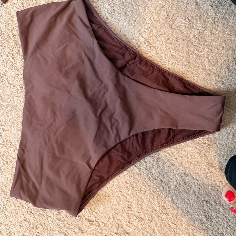 Zara Chocolate Bikini Set (Top size Large, Bottom size medium) - Picture 2 of 11
